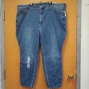 Old Navy Size 28 Medium Wash Extra High Rise Rockstar Super Skinny Ankle Jeans